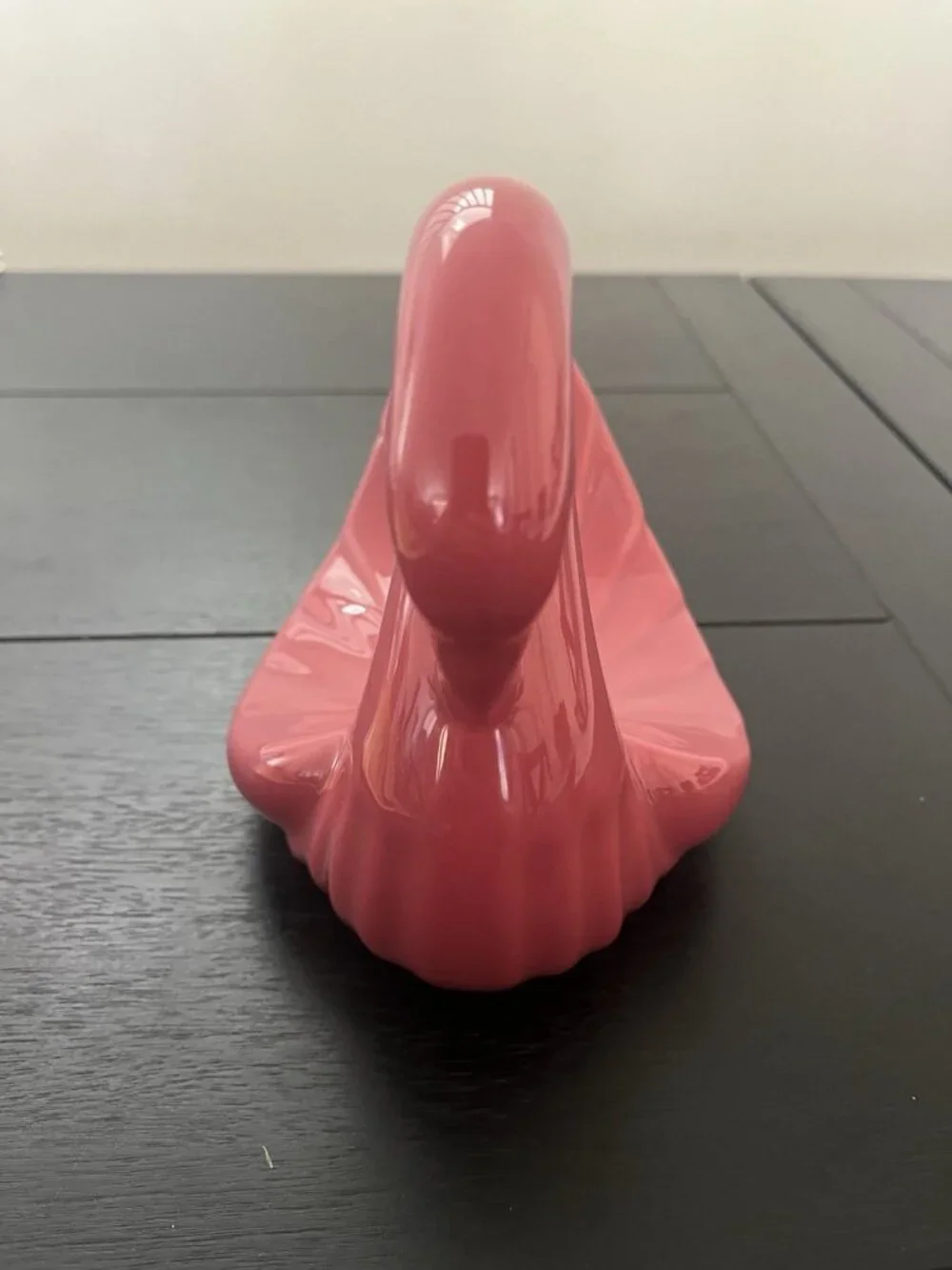 Vintage Pink Ceramic Swan Towel Holder 80s Retro Bathroom Washcloth Decor 7